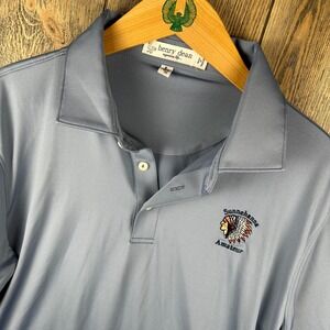 Henry Dean Golf Polo Shirt Men Large Blue Sunnehanna Amateur Stretch Performance